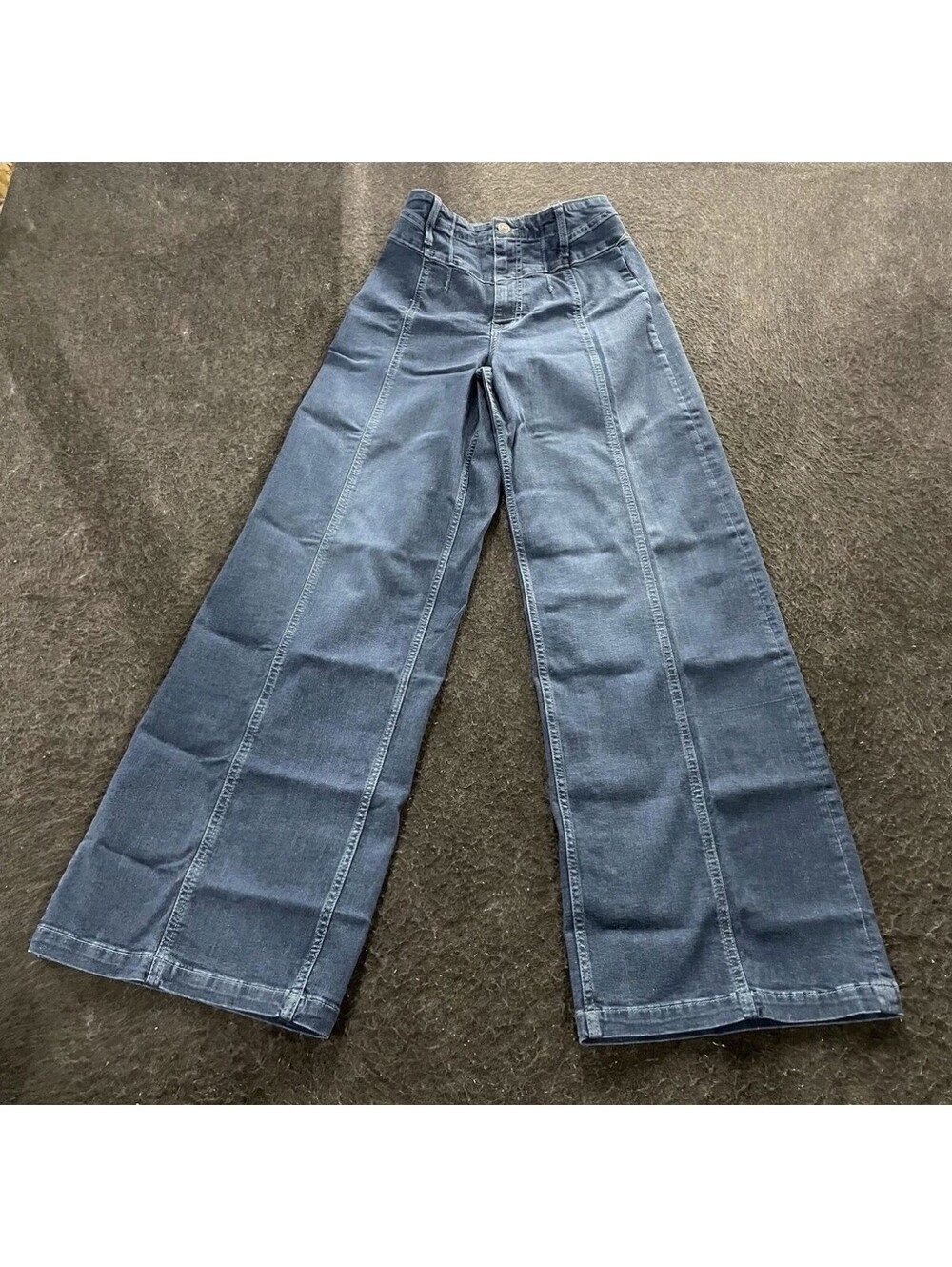 NEW FREE PEOPLE We The Free Libre Wide-Leg Jeans Women's Size 27 Navy